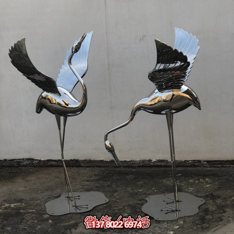 不锈钢火烈鸟镜面户外公园装饰