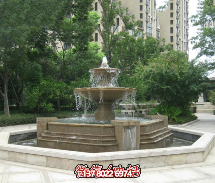 精美石雕大型喷泉，美化小区广场景观