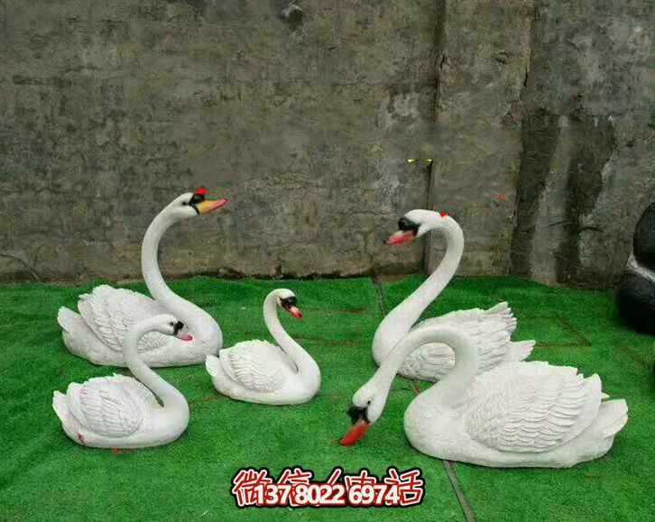 雕塑仿真天鹅，装饰庭院、酒店、别墅等空间