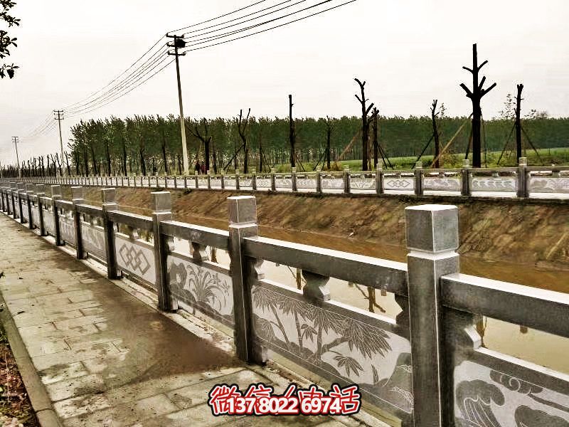 美化城市河道，完美防护栏杆，大理石装饰