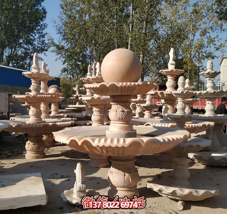 砂岩喷泉水景雕塑