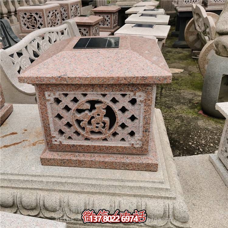 福字传统中式落地庭院镂空石灯笼