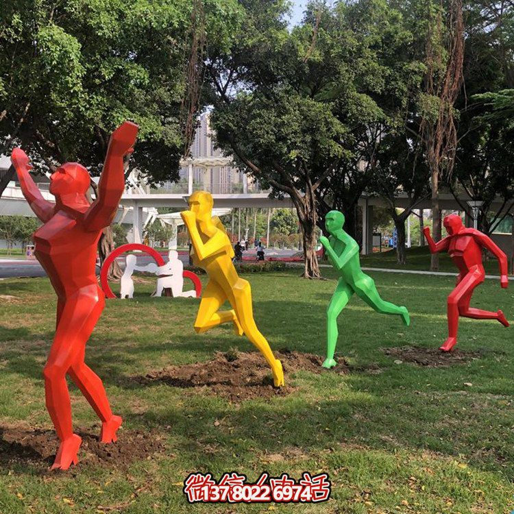 玻璃钢跑步人物塑像