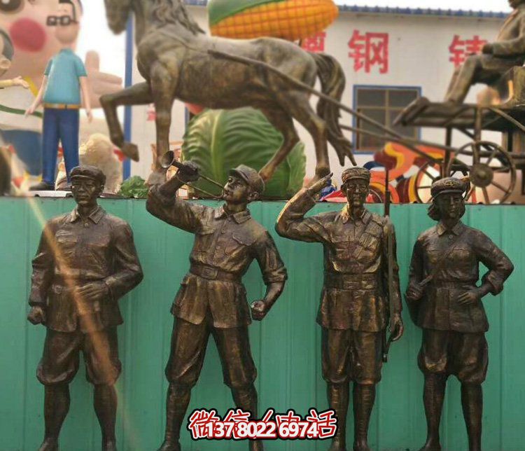 纪念八路军铜雕