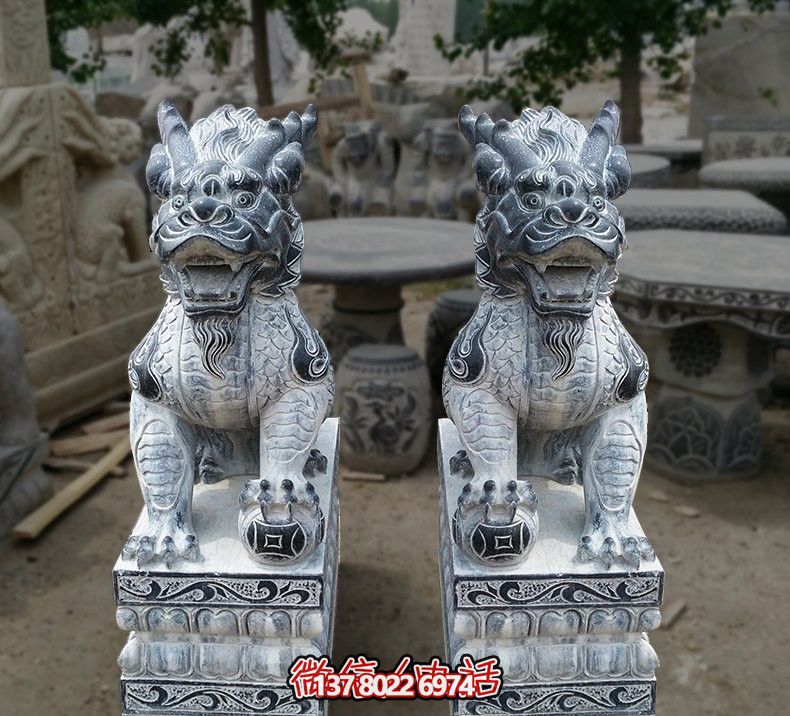 灵感来自古文化的麒麟雕塑