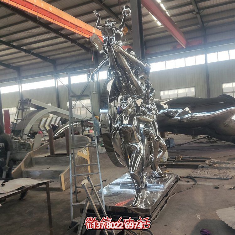 不锈钢排球雕塑摆件