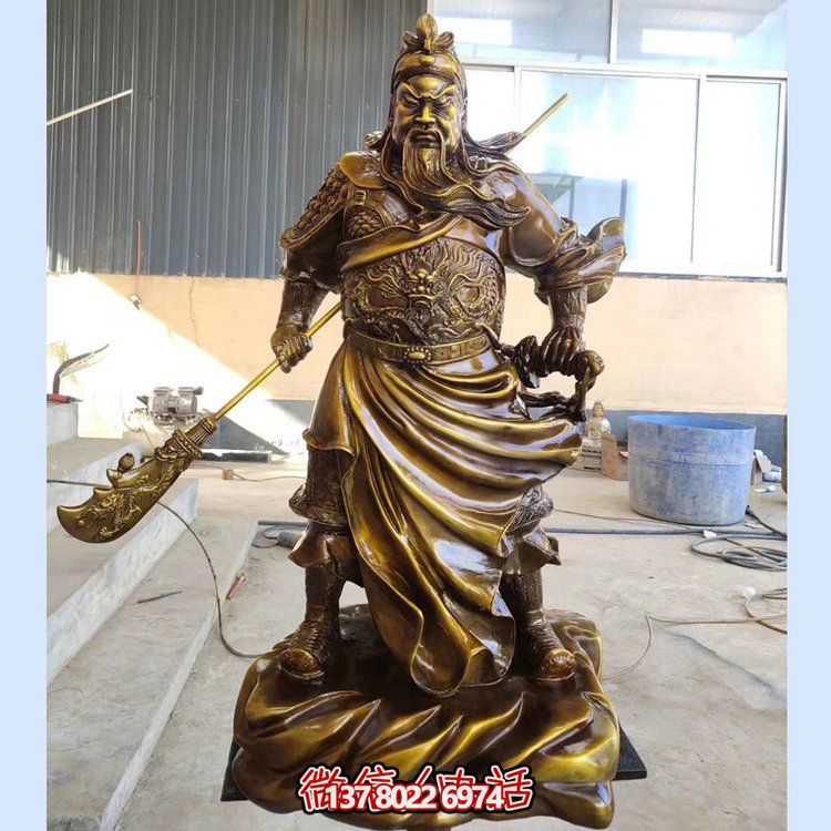 纯铜家居招财财神纳福雕塑