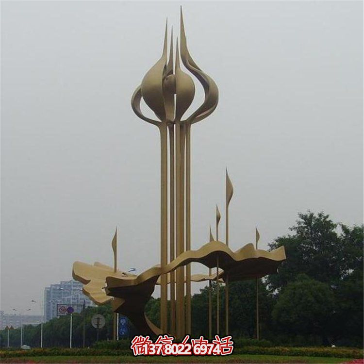 大型不锈钢景观摆件，为广场带来活力