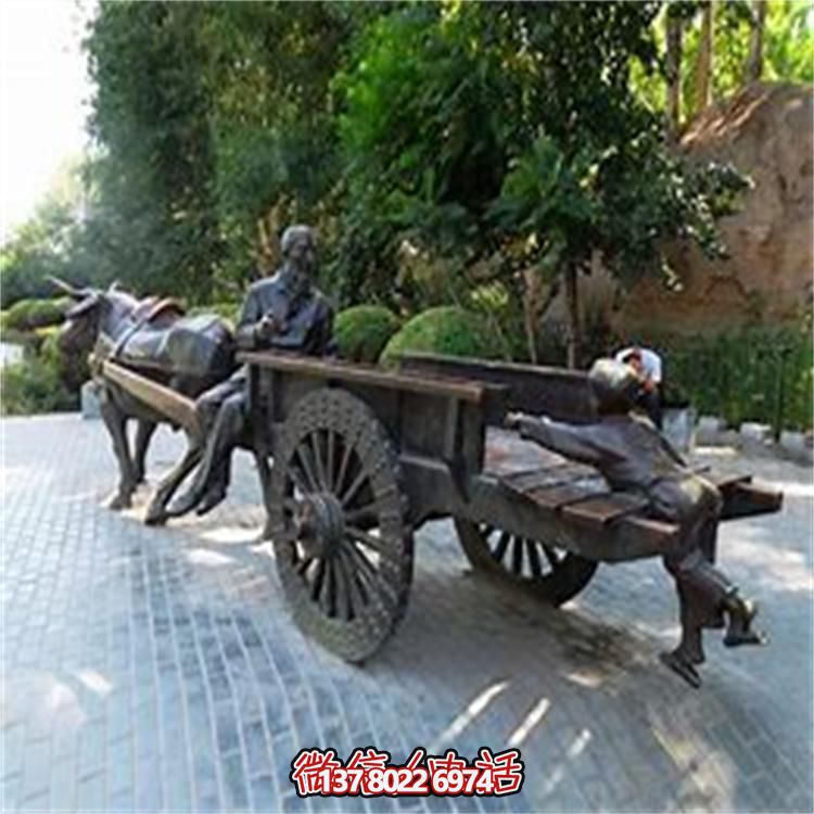 铜艺仿古民俗人物雕塑装饰玻璃钢景点户外