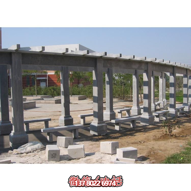 石材长廊，为大型园林户外空间带来精致的石雕装饰