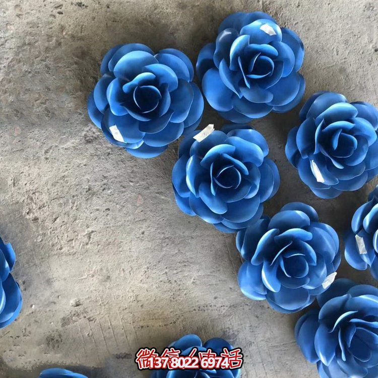 不锈钢彩绘公园户外花朵摆件