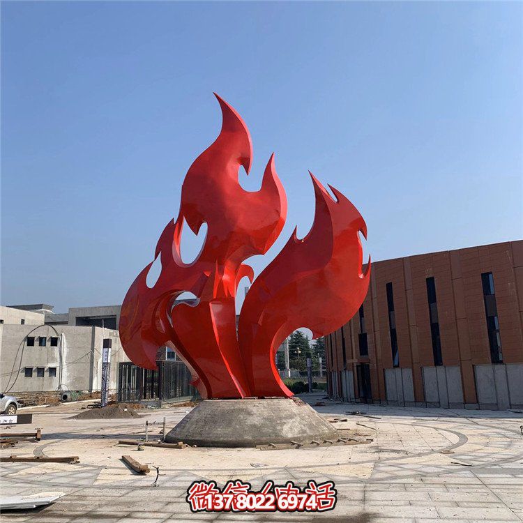 不锈钢雕塑点亮校园广场景观