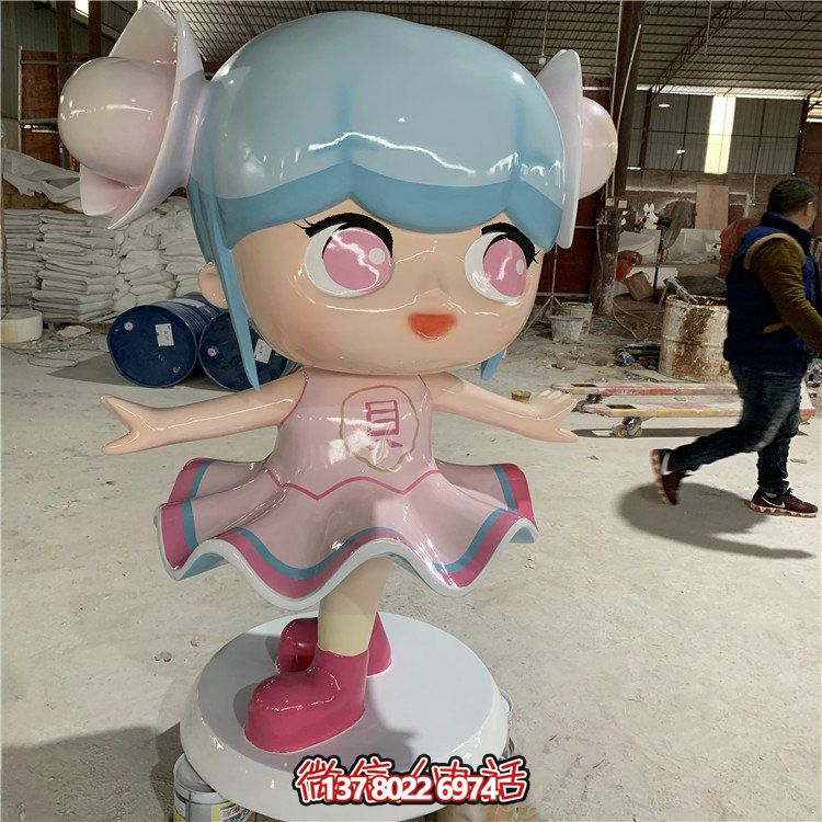 卡通人物摆件玻璃钢红店铺游乐场游乐网