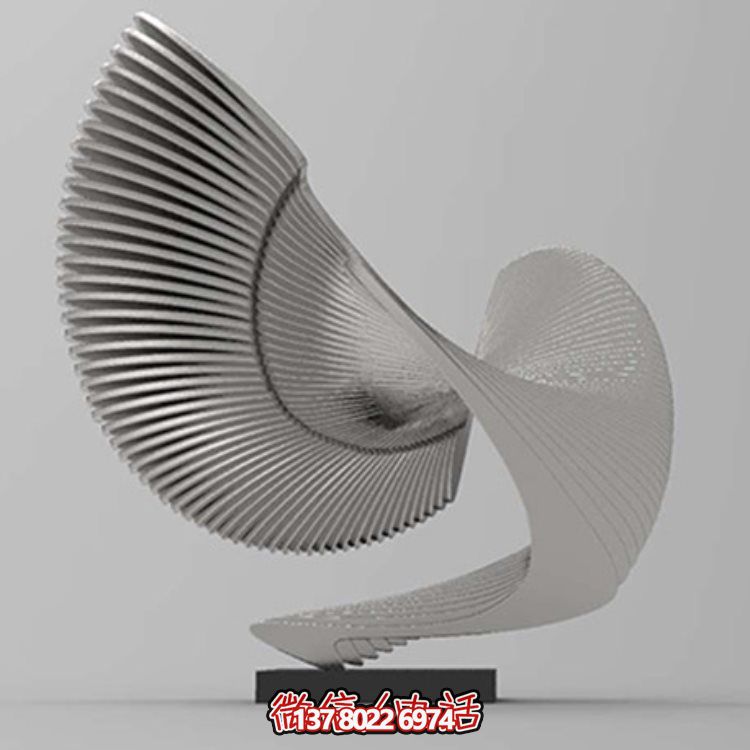 抽象不锈钢户外摆件，室内创意园林景观装饰