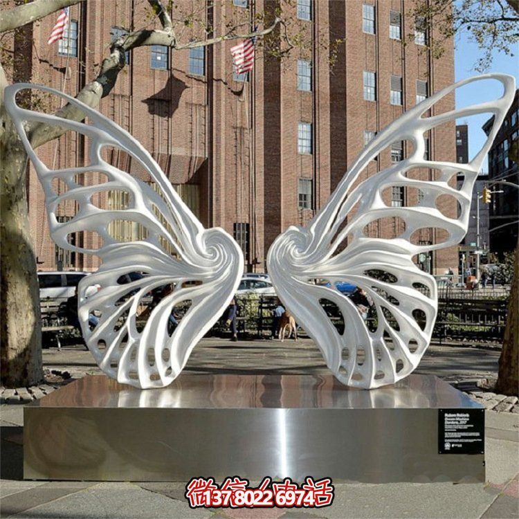 精致的不锈钢景观蝴蝶摆件，装点你的别墅小区