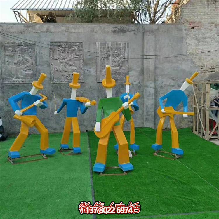 抽象几何不锈钢镜面人物雕塑——为校园景区增添一抹创意