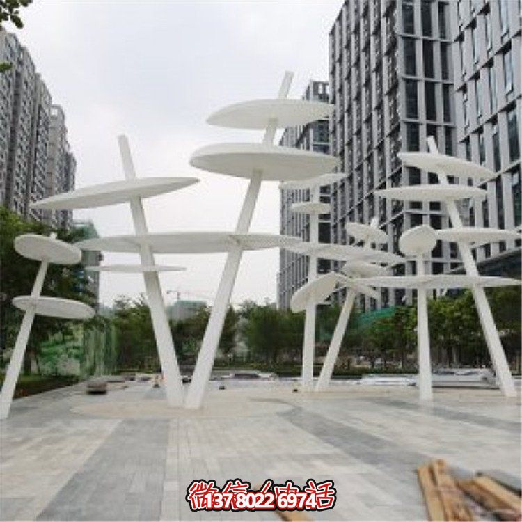 不锈钢大型树叶雕塑，为你的户外景观创造独特的创意