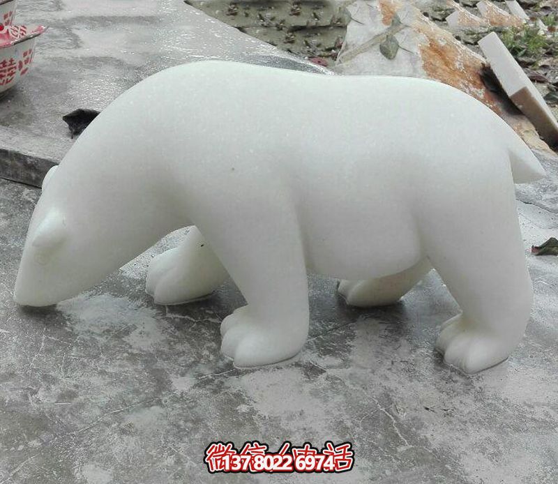 玻璃钢北极熊雕塑