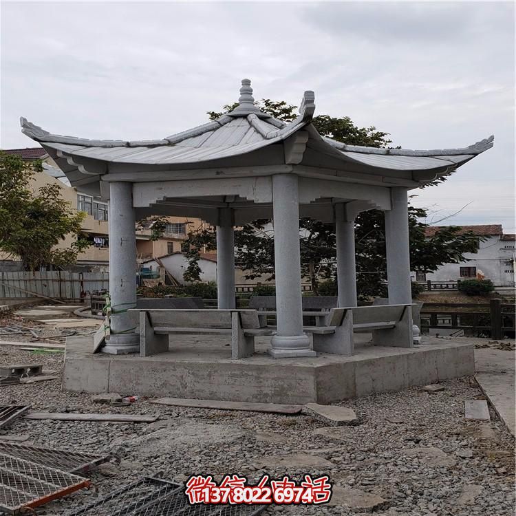 大理石石雕户外公园凉亭雕塑