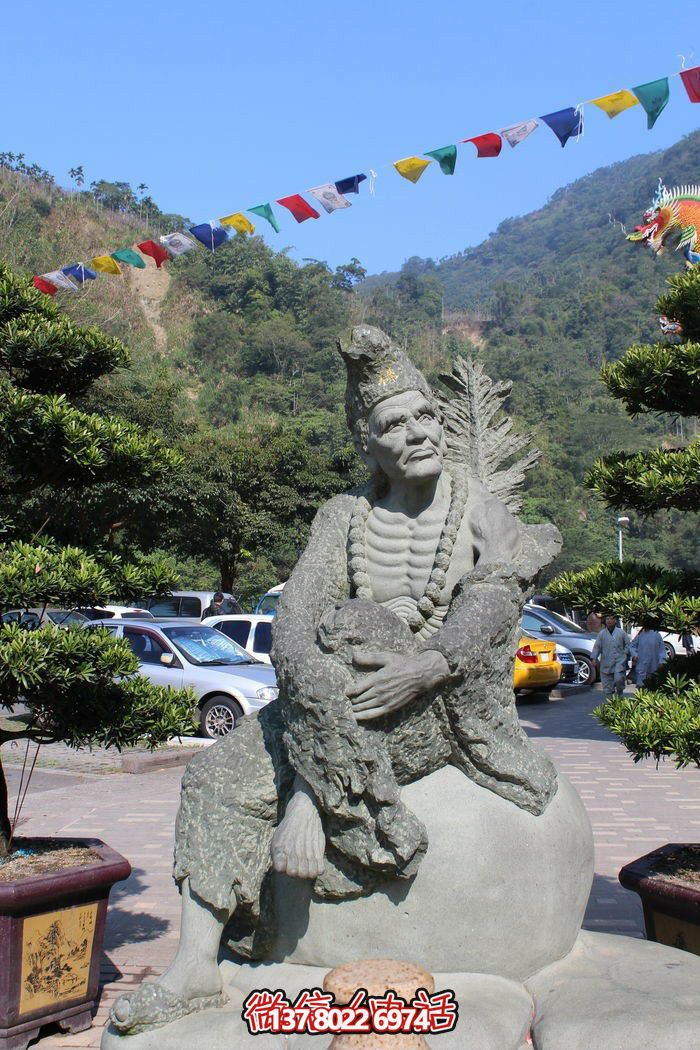 大理石石雕景区——济公雕塑