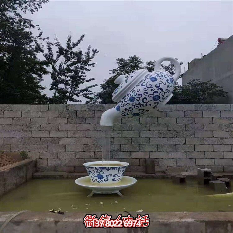 创意玻璃钢悬空流水摆件雕塑