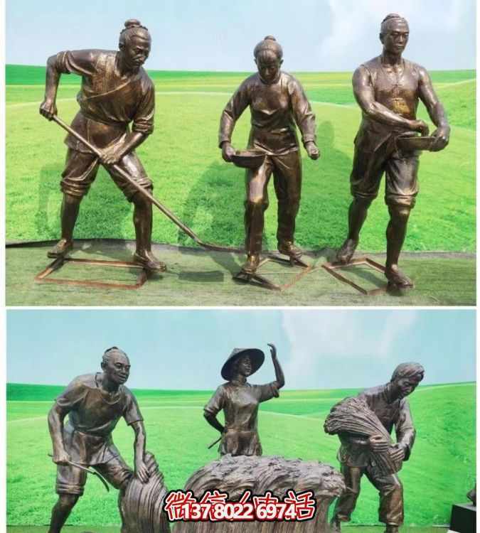 传承民族文化丰富农村生活——精美铜雕人物雕塑