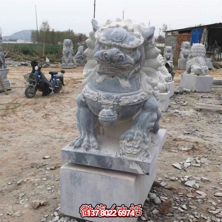 仿古大理石石雕狮子雕塑，为你的园林景观增添经典风采