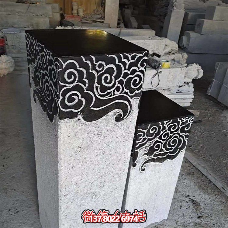 传统工艺精美大理石祥云花台