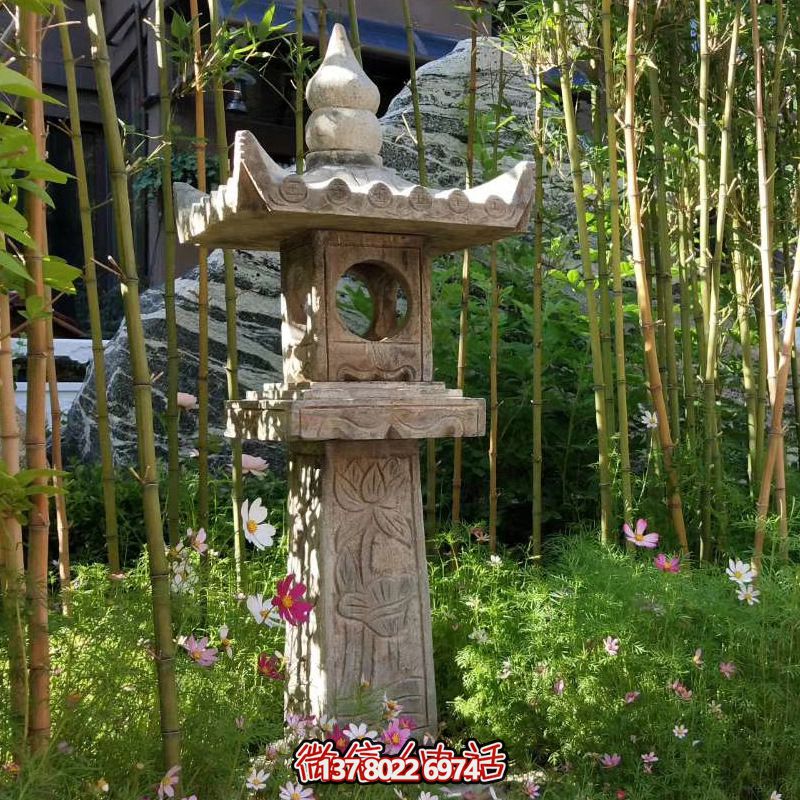 华丽的青石灯笼，点缀你的园林