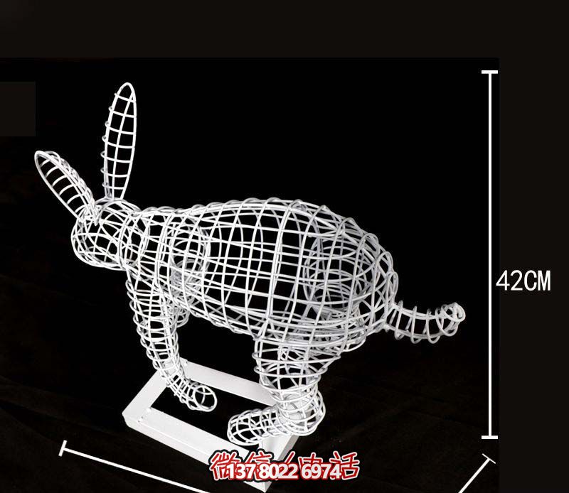 镂空不锈钢兔子雕塑，为您的室内装饰添彩