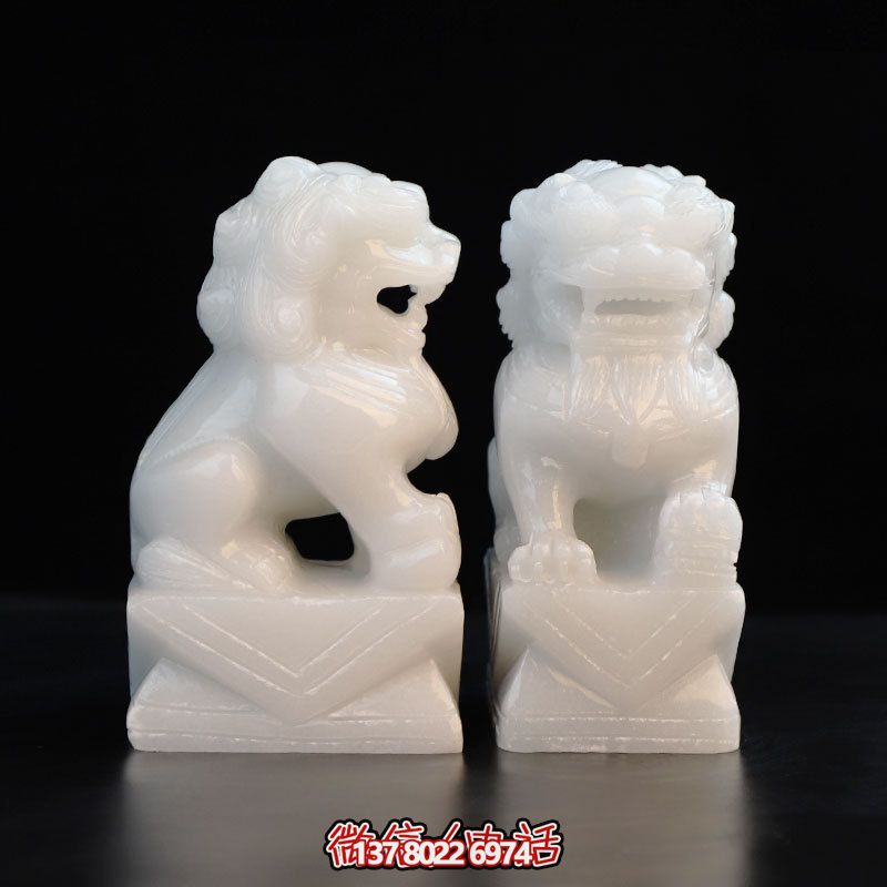 精美汉白玉雕刻狮子雕塑