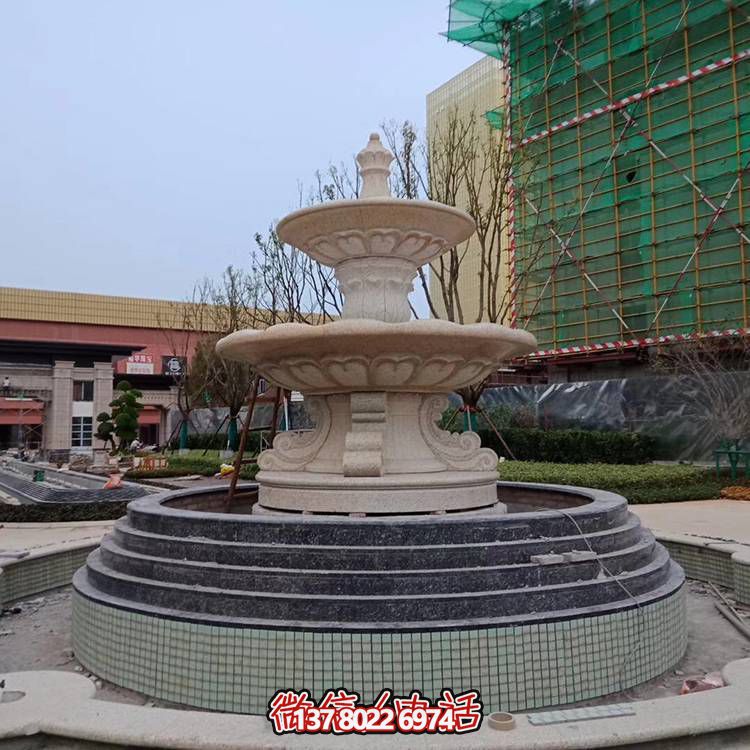 创意户外大型大理石石雕园林喷泉雕塑