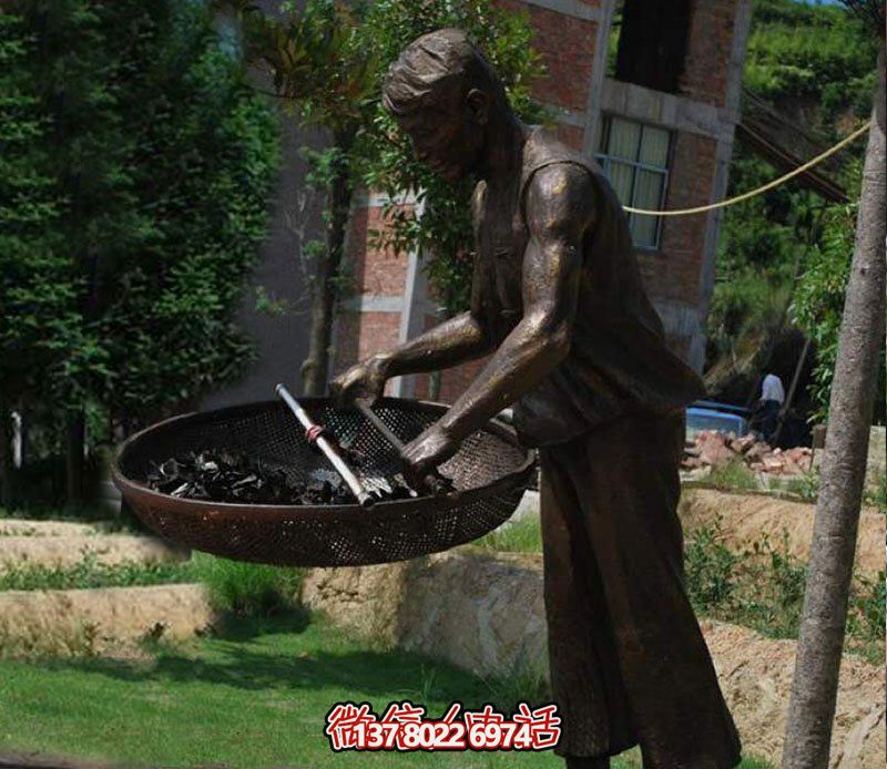 传承古典，晒出最精美的茶叶人物铜雕