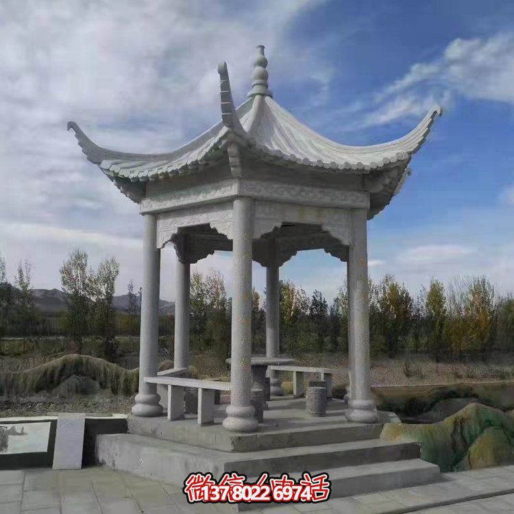 精美园林大理石雕塑凉亭，给您带来宁静优雅的家园氛围