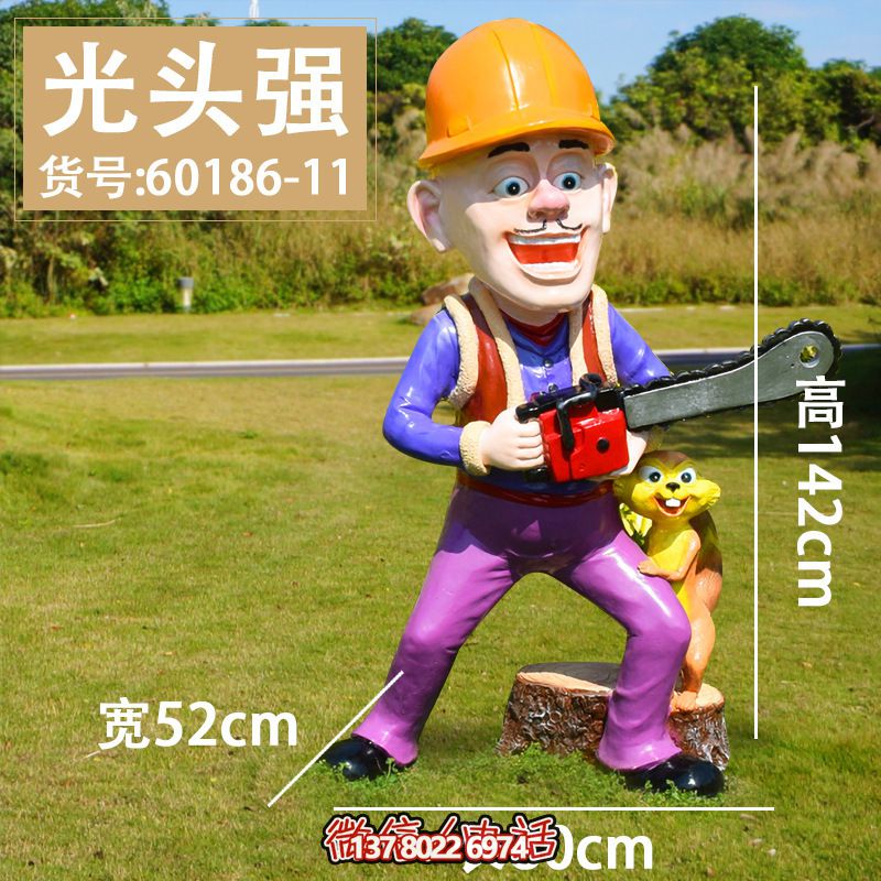 玻璃钢彩绘人物雕塑