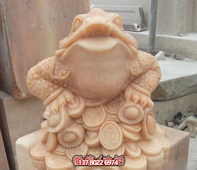 花岗岩大眼睛仿真金蟾雕塑