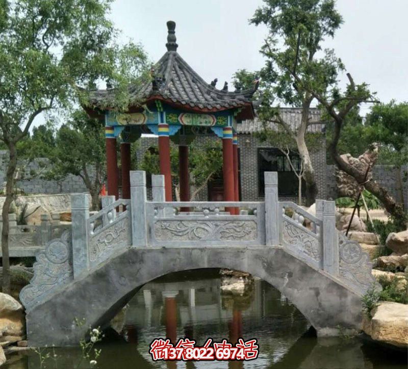 雅致江南园林仿古小桥石雕