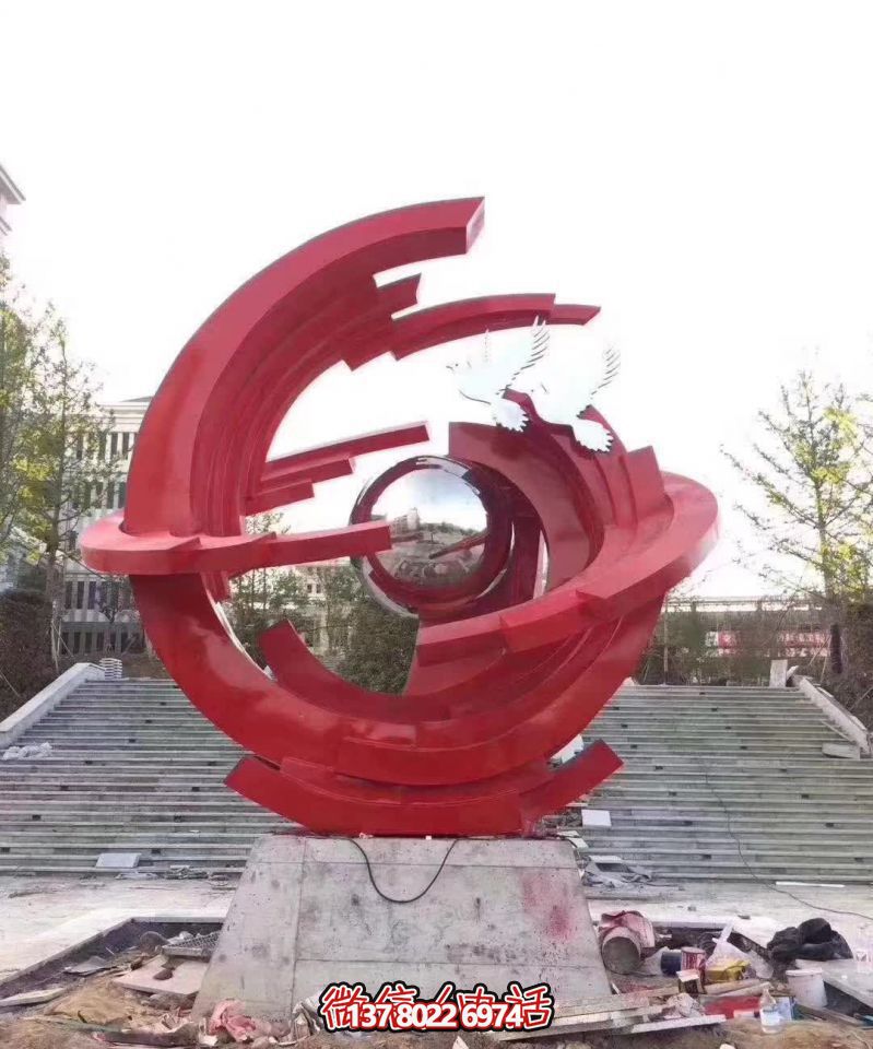 创意工艺圆球鸽子雕塑