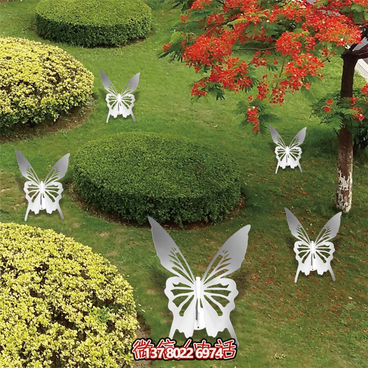 精致不锈钢蝴蝶摆件
