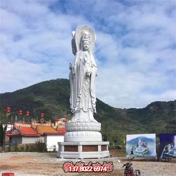 大理石观音滴水石雕