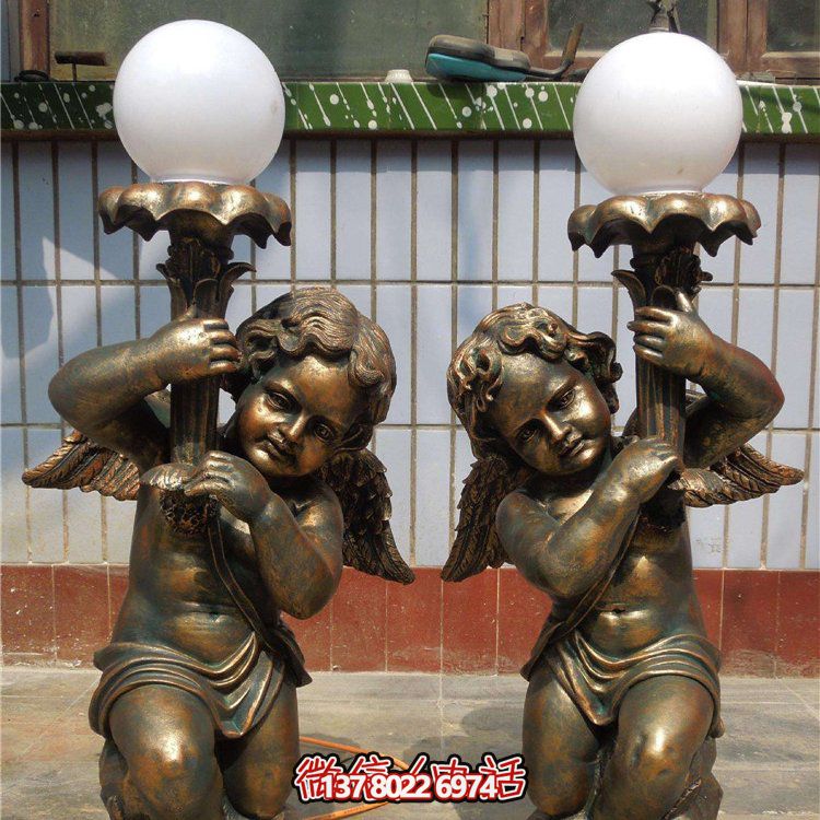 户外创意小天使路灯摆件