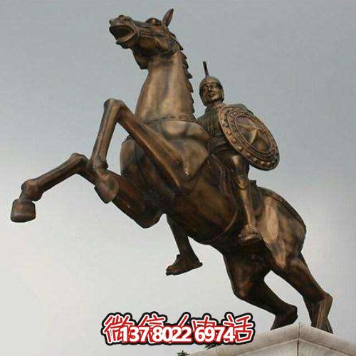 西方风格铜雕人物骑马装饰户外园林