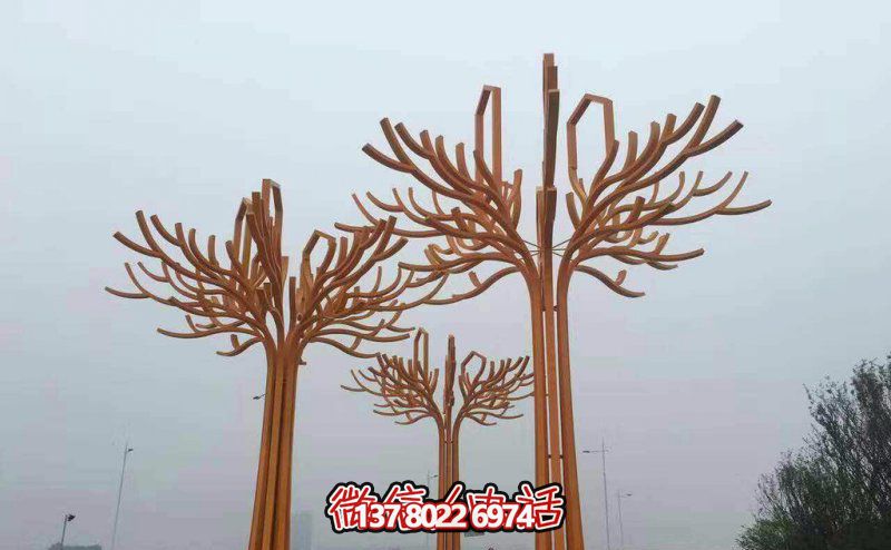 不锈钢景观雕塑，提升步行商业街抽象美感