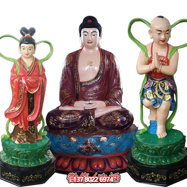 融合玻璃钢、玻璃、彩绘技术的户外景观如来雕塑