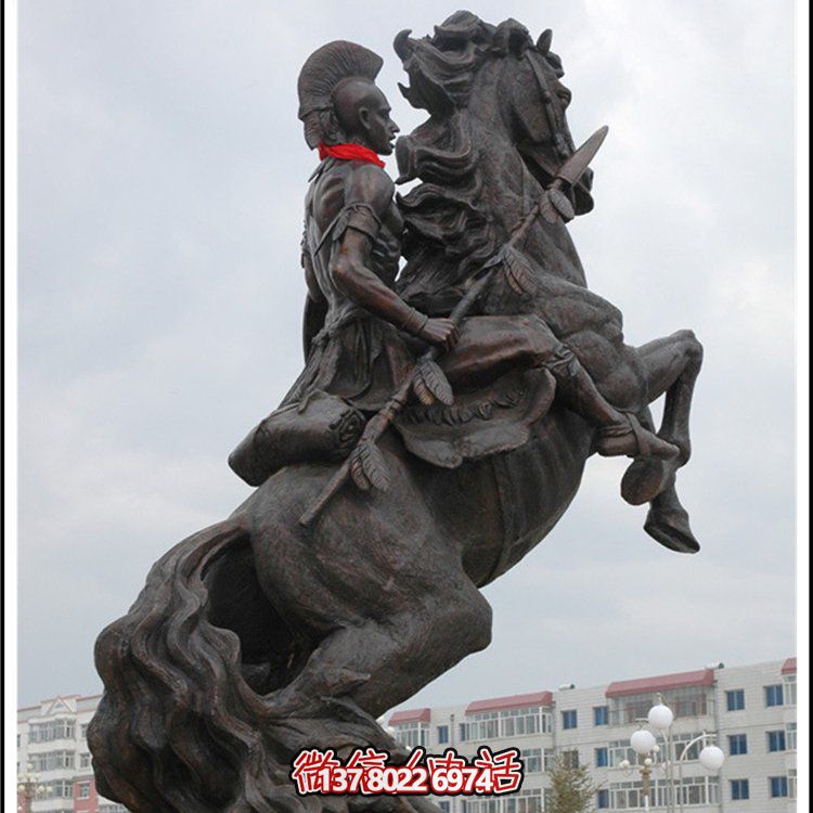 西方雕塑景观——美丽骑马的人物