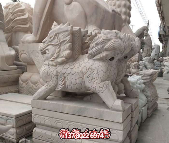 中国古典神秘雕塑——麒麟石雕