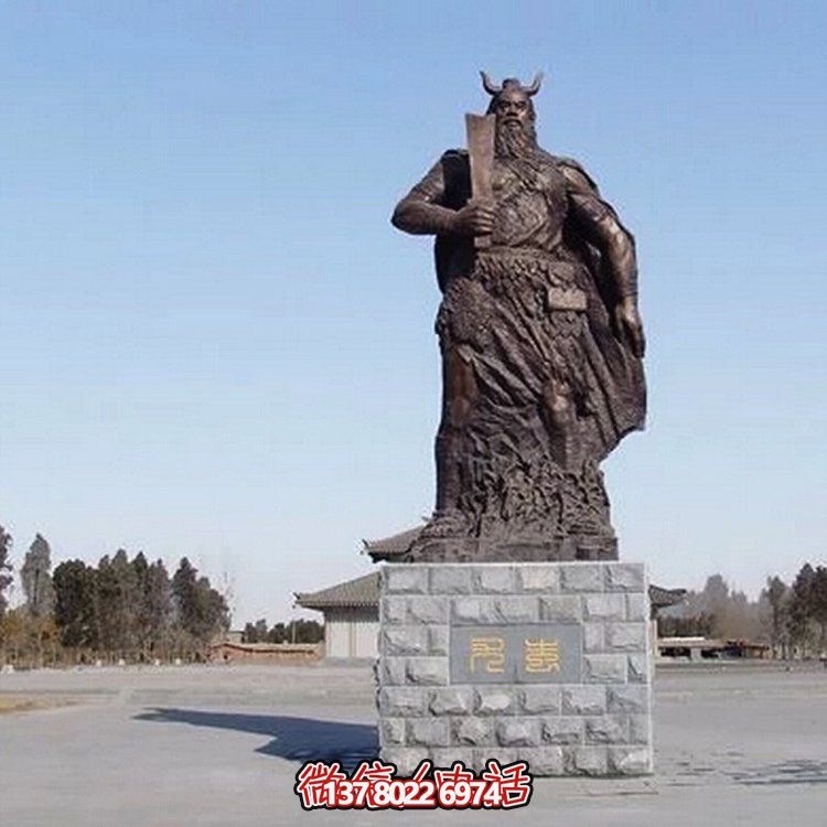 玻璃钢仿铜雕塑历史人物主题摆放于广场