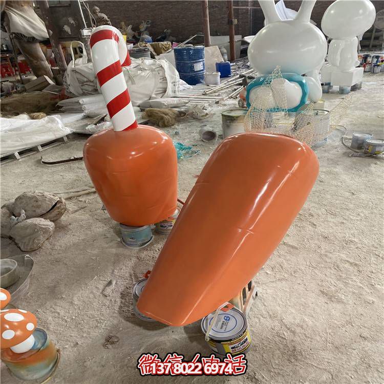 玻璃钢彩绘抽象雕塑——为公园景观增添创意灵动