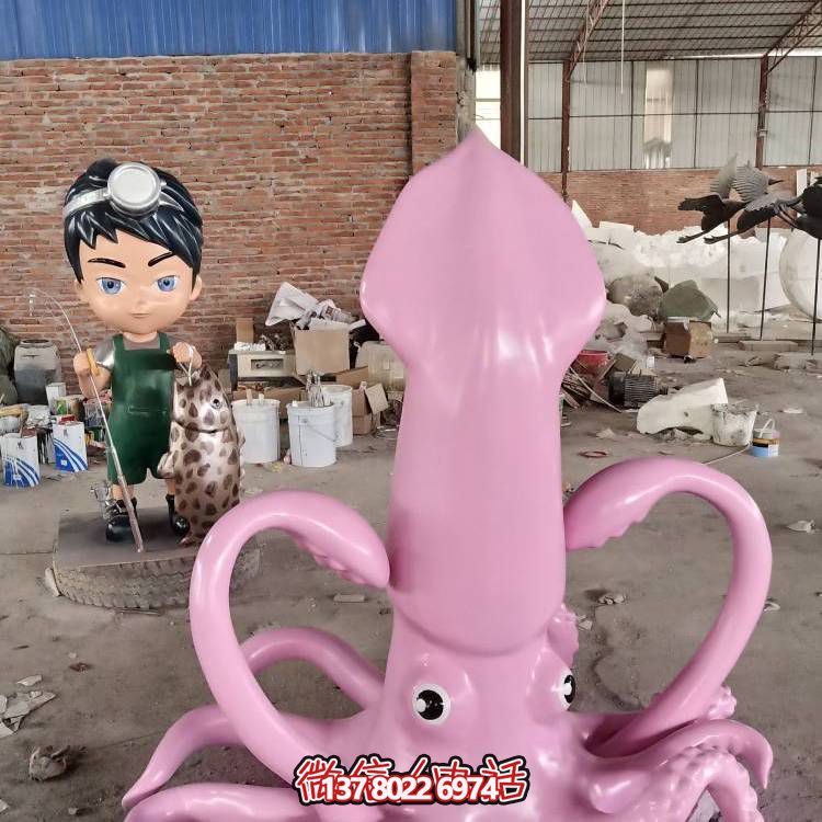 玻璃钢章鱼仿真雕塑一种大型户外景观装置