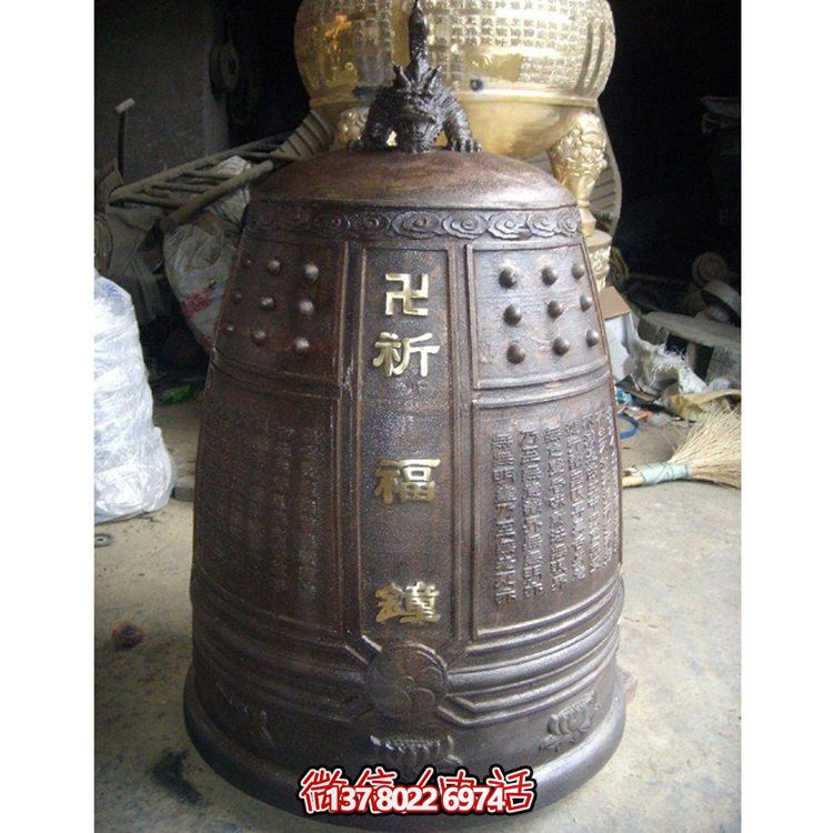 祈福之旅，新大铜钟雕塑景观园林